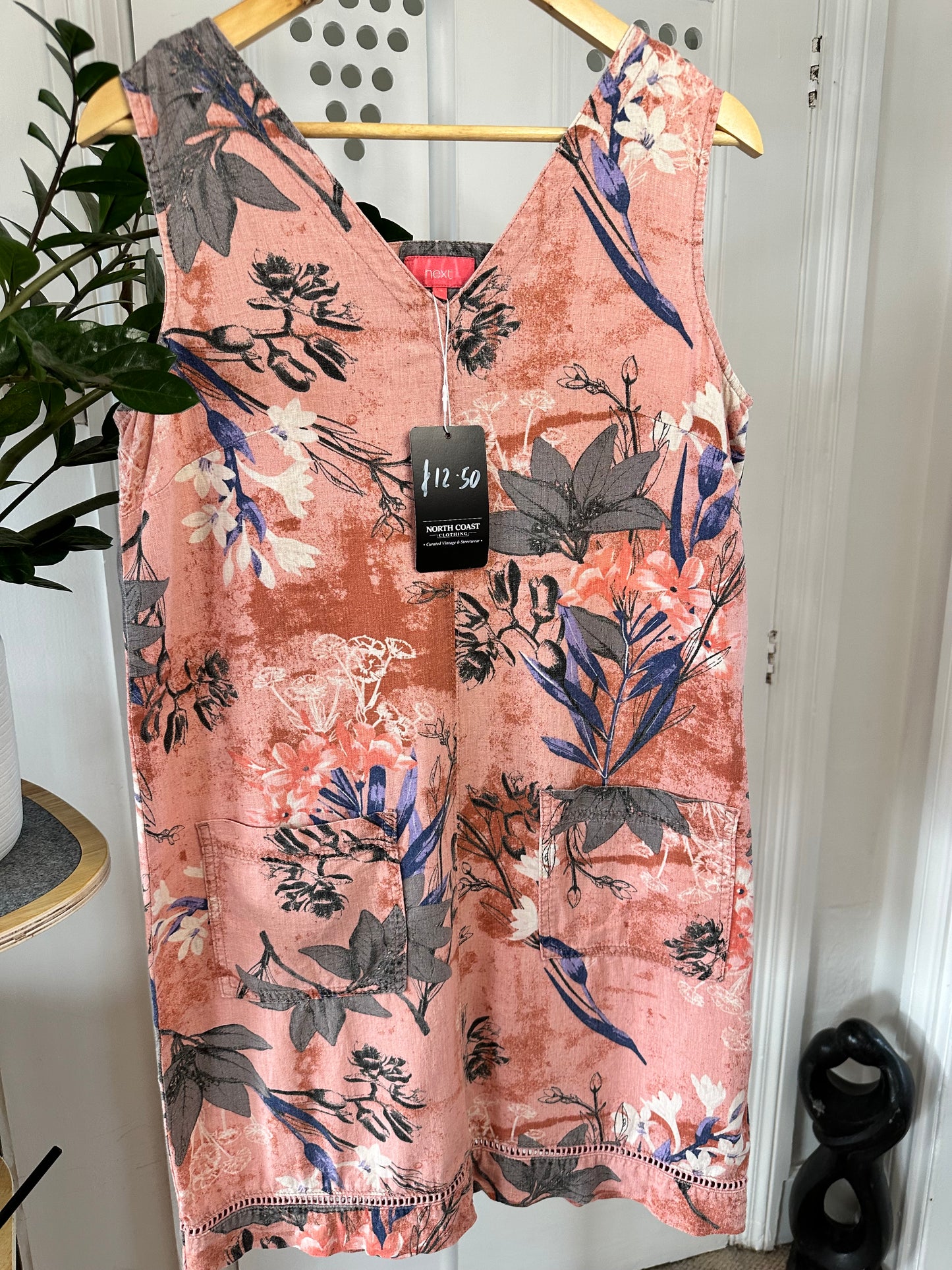 Next Linen A-Line Summer Dress - Size 12