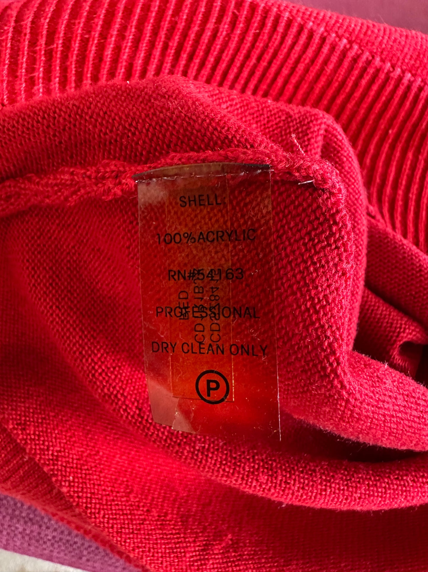 Calvin Klein Red Cropped Cardigan - Women’s Small