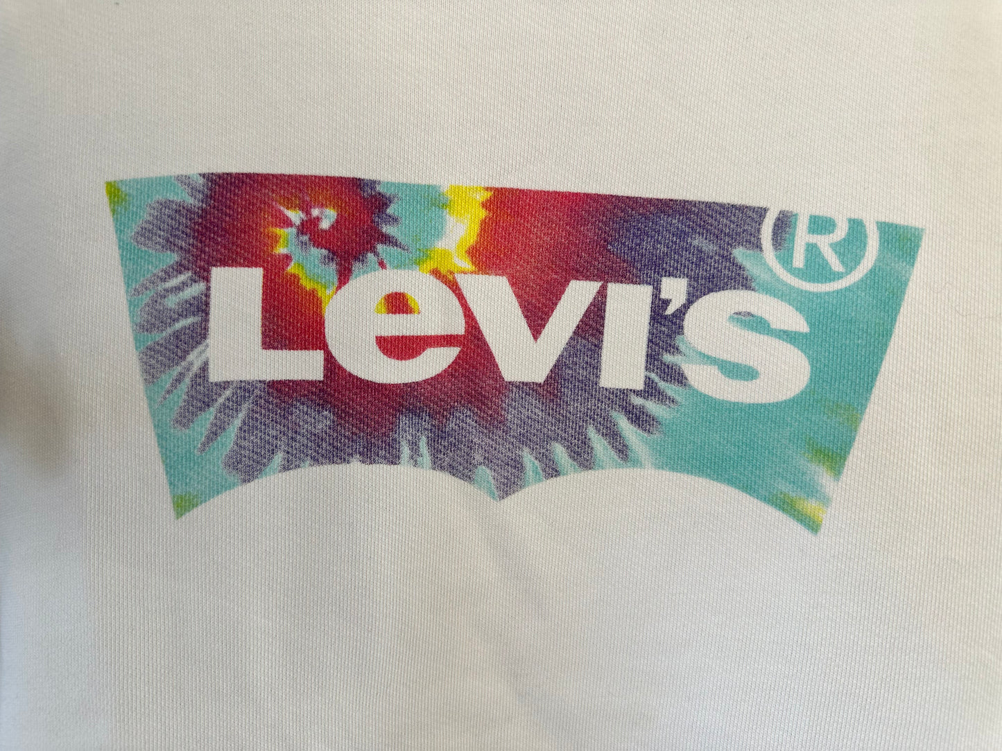 Levi’s White Sweatshirt Jumper Tie Dye logo - Small