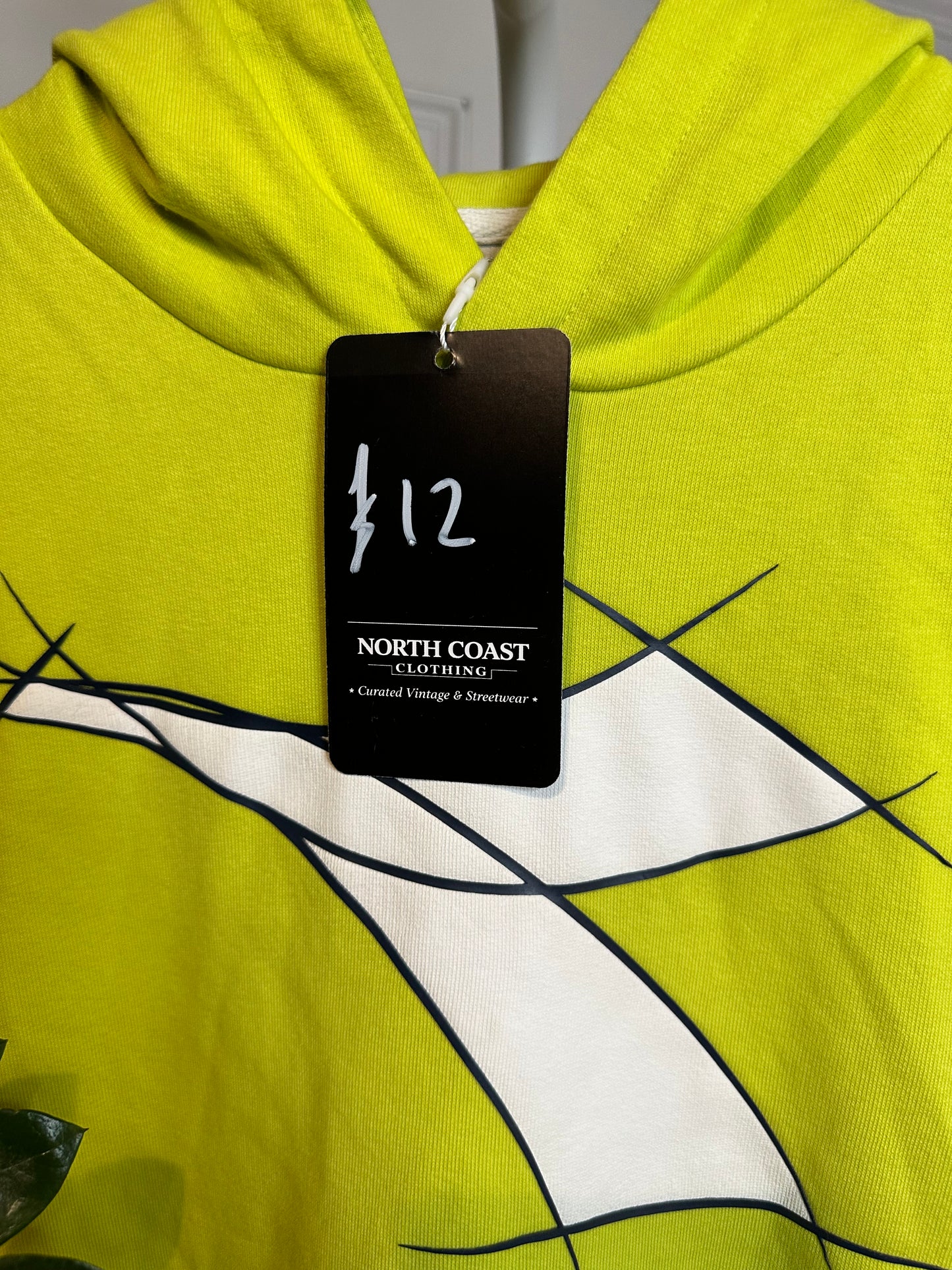 Diadora Bright Lime Green Hoodie - Size XL