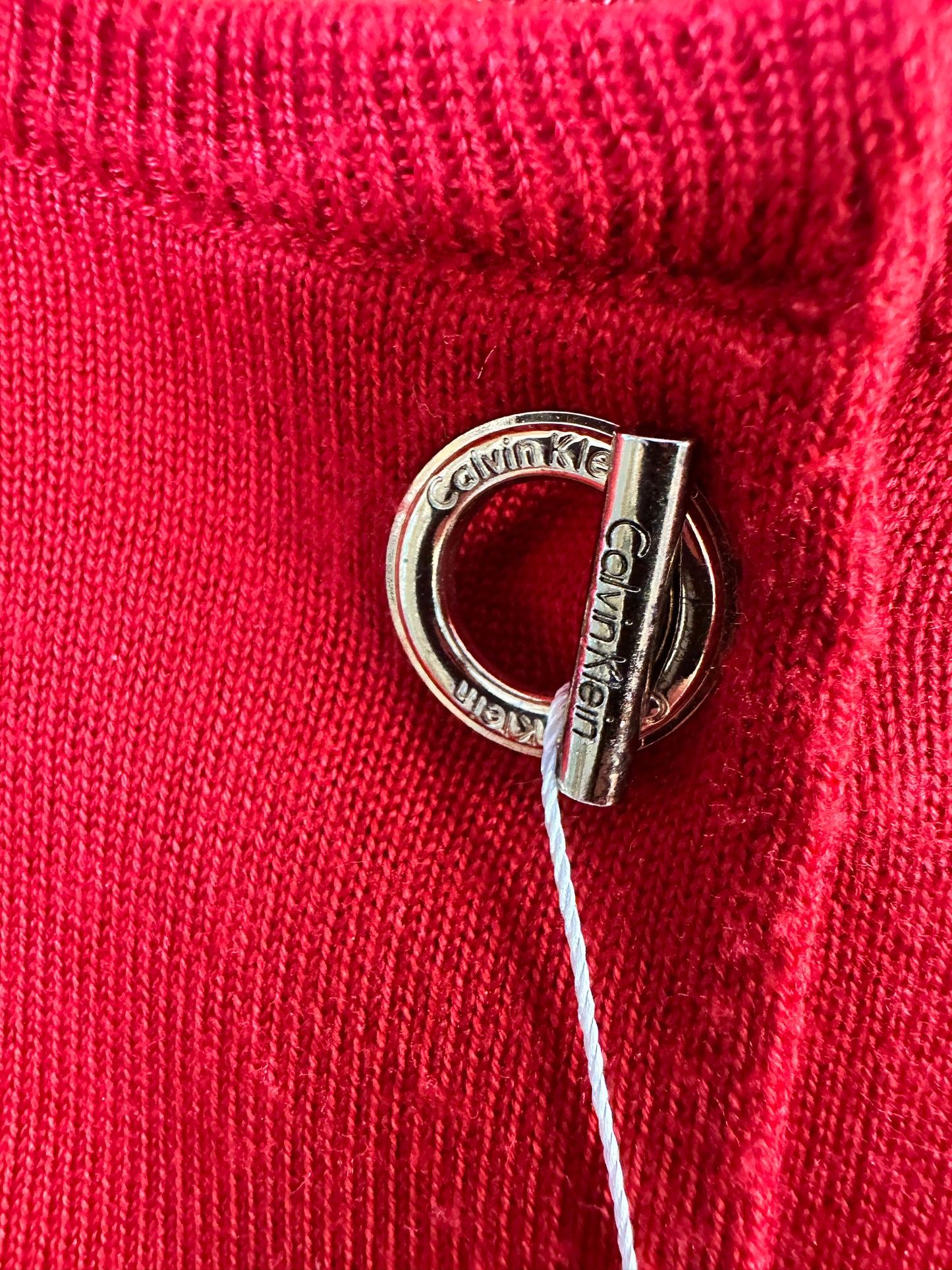 Calvin Klein Red Cropped Cardigan - Women’s Small