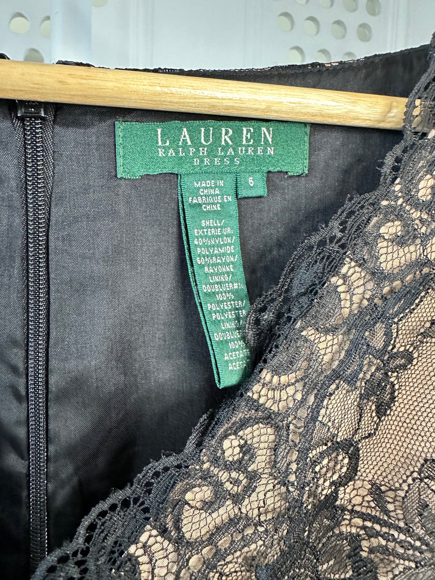Lauren Ralph Lauren Lined Lace Dress - UK Size 10