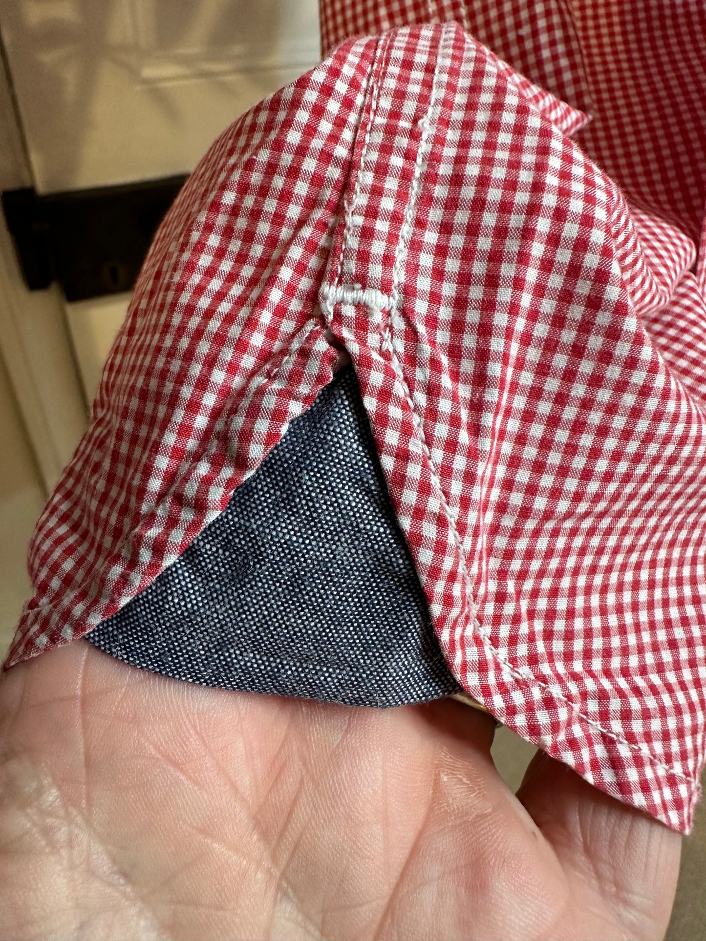 Tommy Hilfiger Red /White Gingham Shirt - Men’s Small