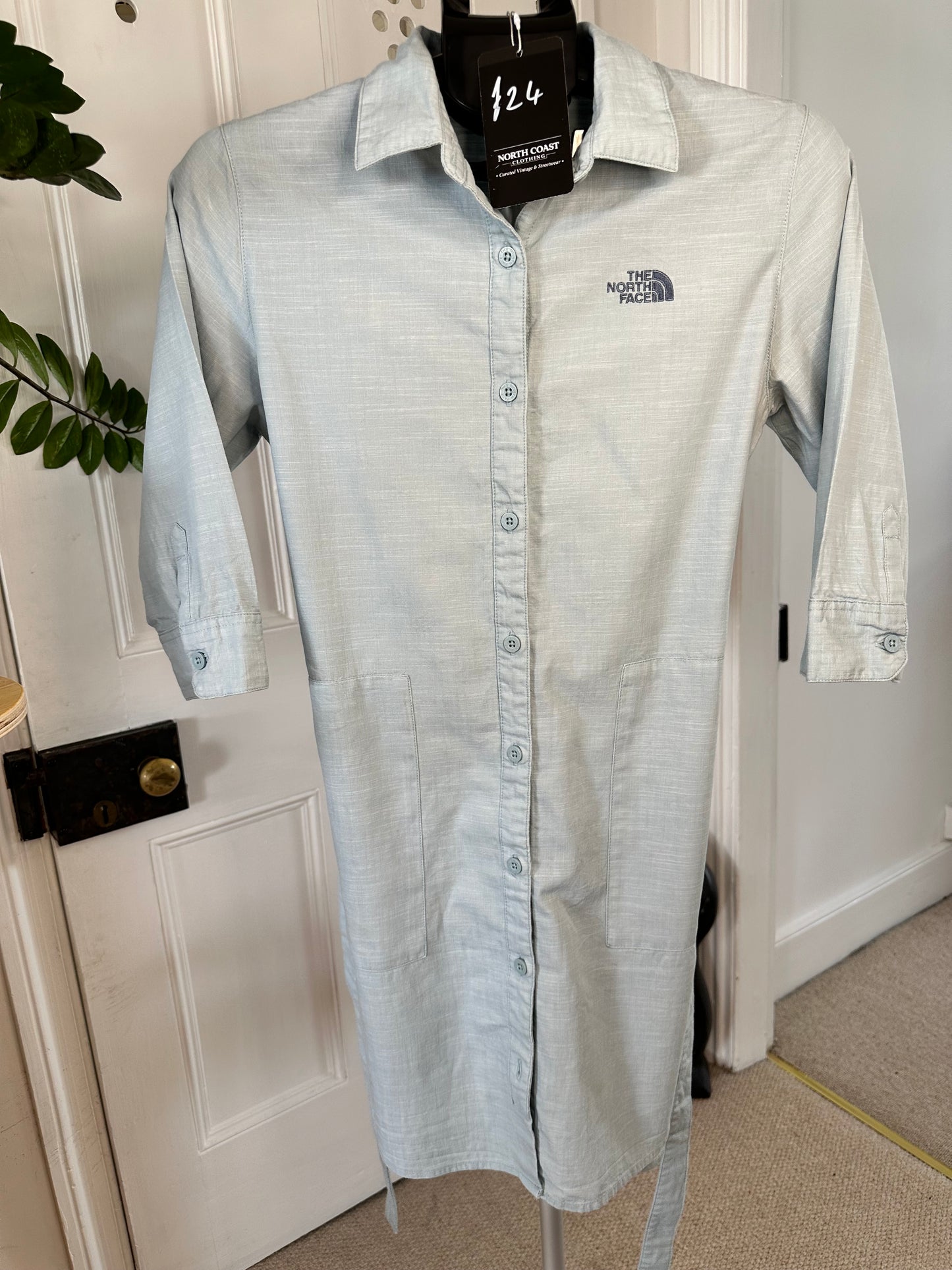 The North Face Cotton Summer Shirt Dress Women’s Medium - Pale Blue