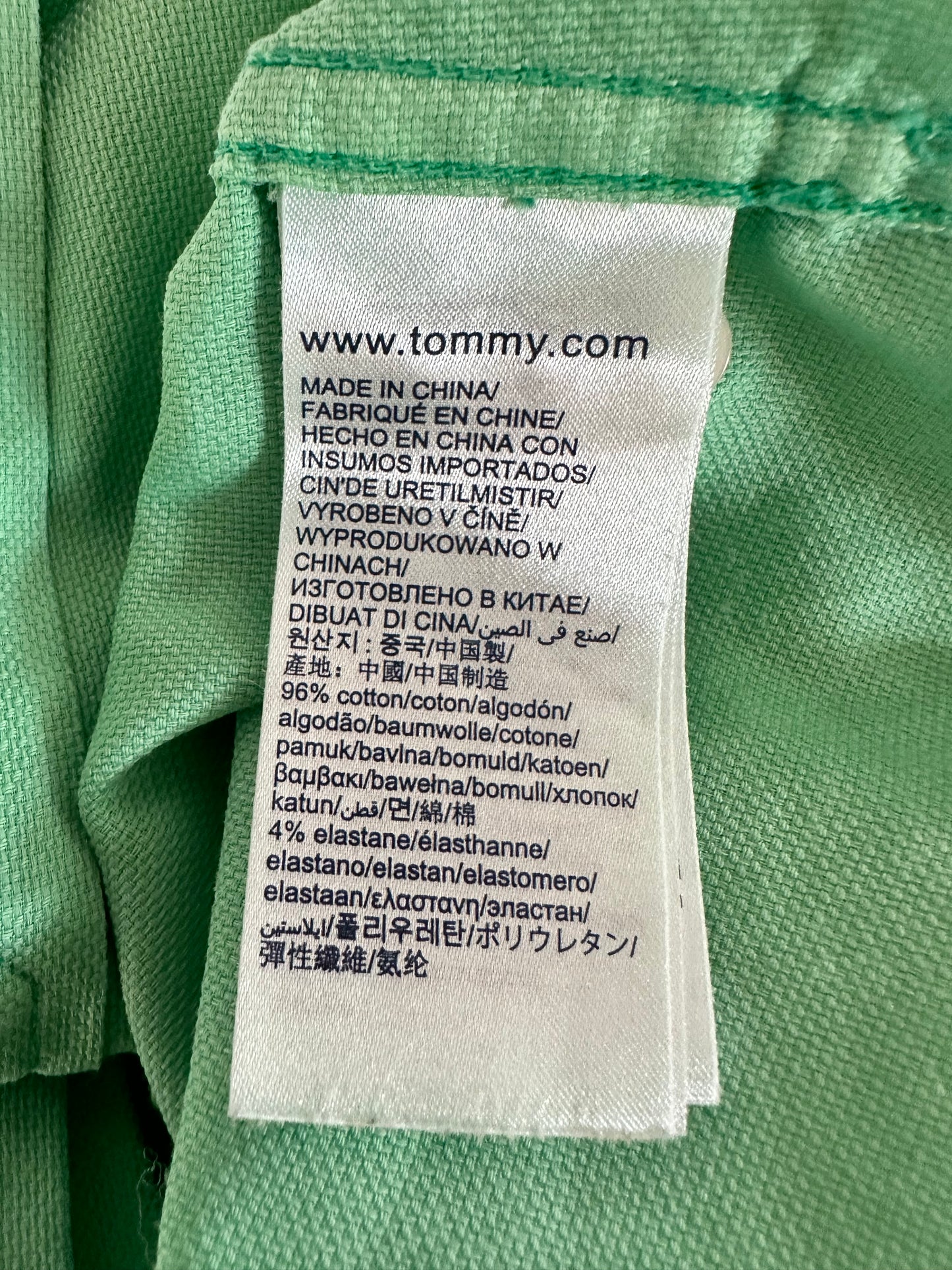 Tommy Hilfiger Men’s Large Green Cotton Shirt