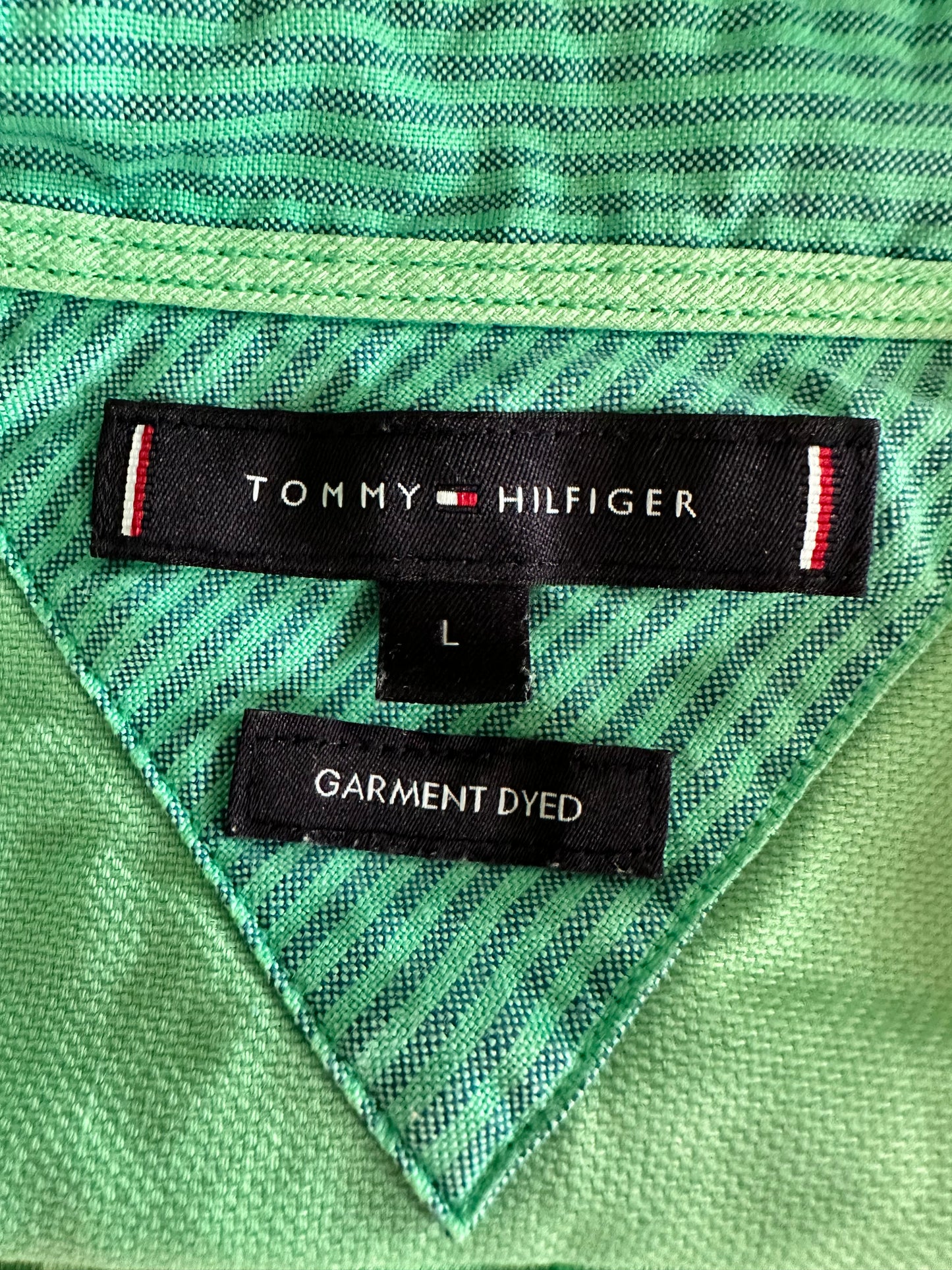 Tommy Hilfiger Men’s Large Green Cotton Shirt