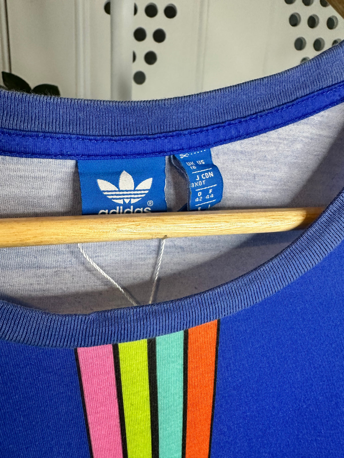 Adidas Originals x FARM Rio Toucan Graphic T-Shirt – Blue – UK 16
