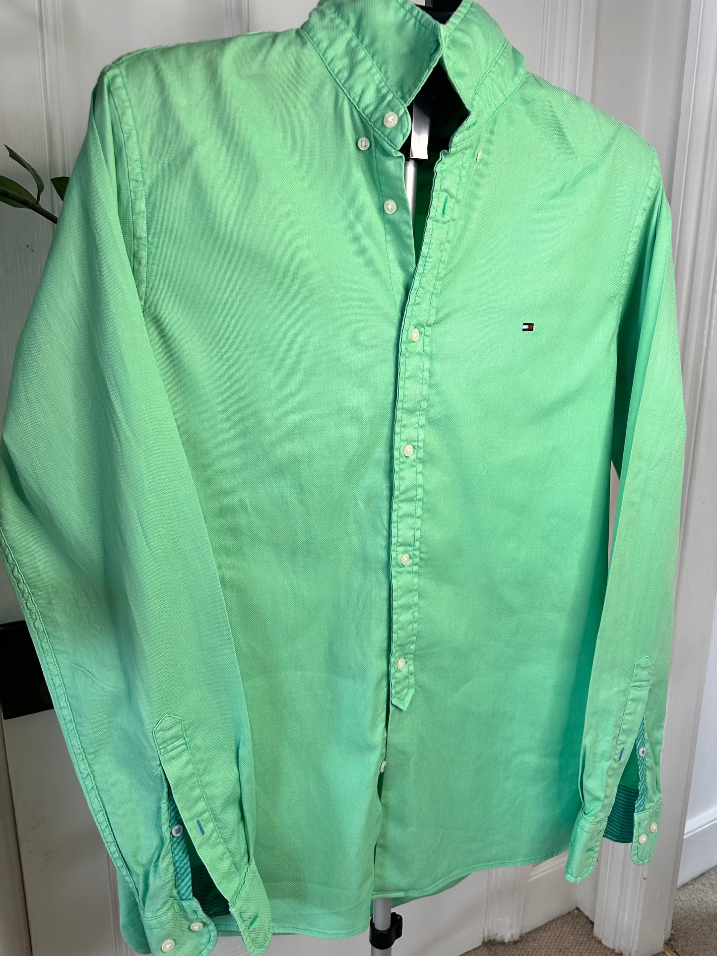 Tommy Hilfiger Men’s Large Green Cotton Shirt