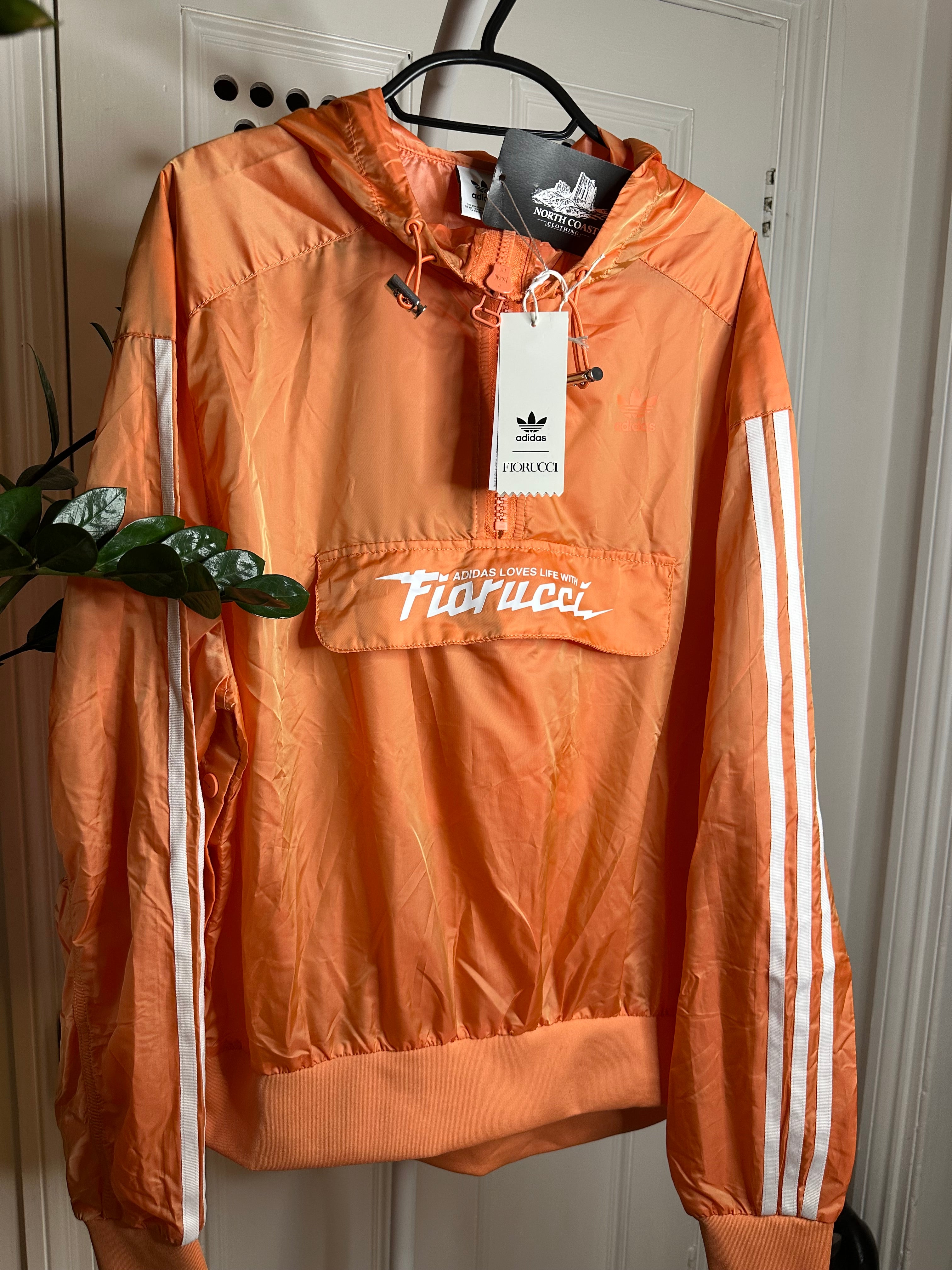  × FIORUCCI　トラックジャケット Adidas Originals x Fiorucci Windbreaker – Orange – UK 8 – New With