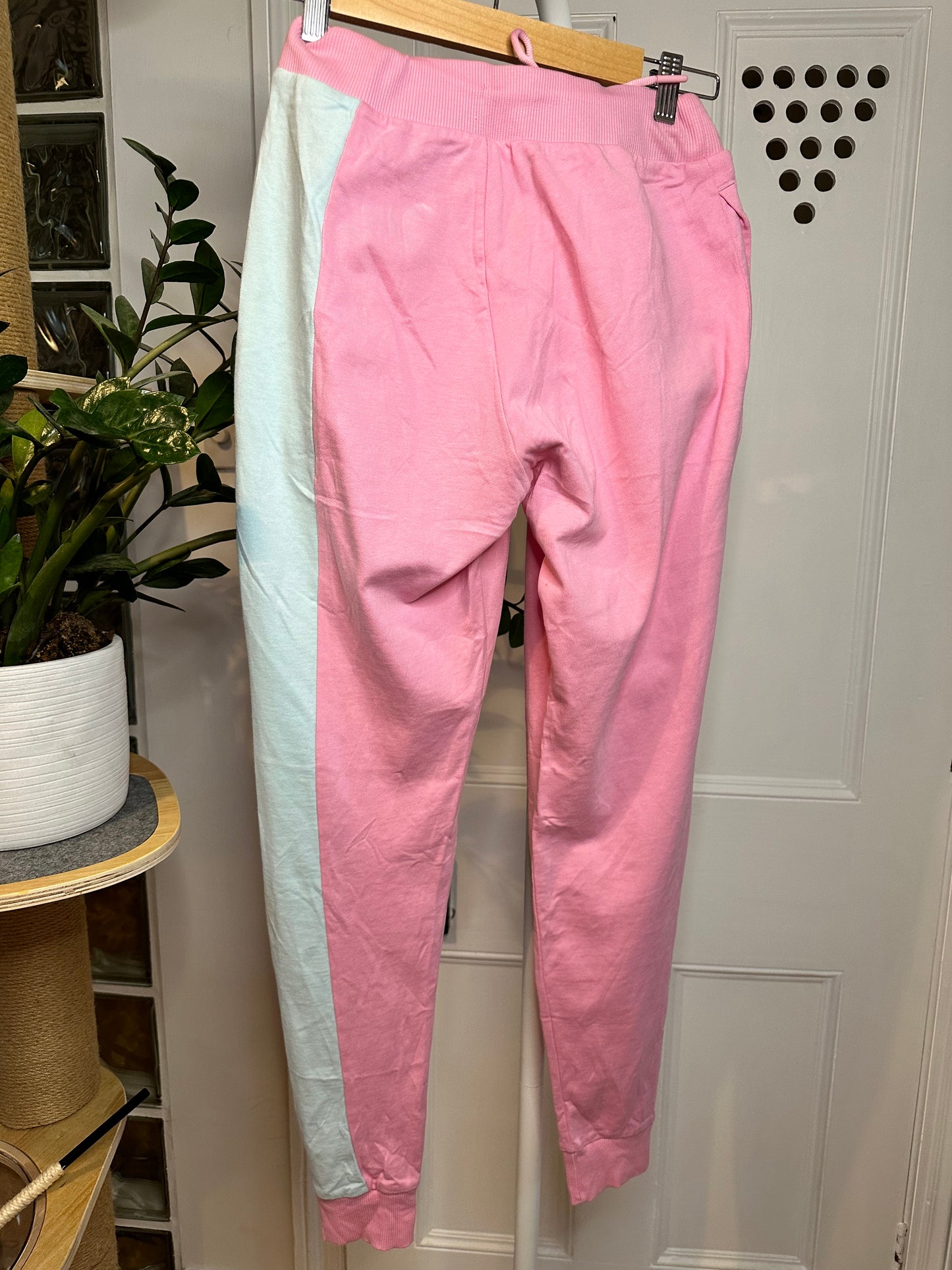 Adidas Bubblegum Joggers / Sweat Pants Pink Blue - Women’s Small