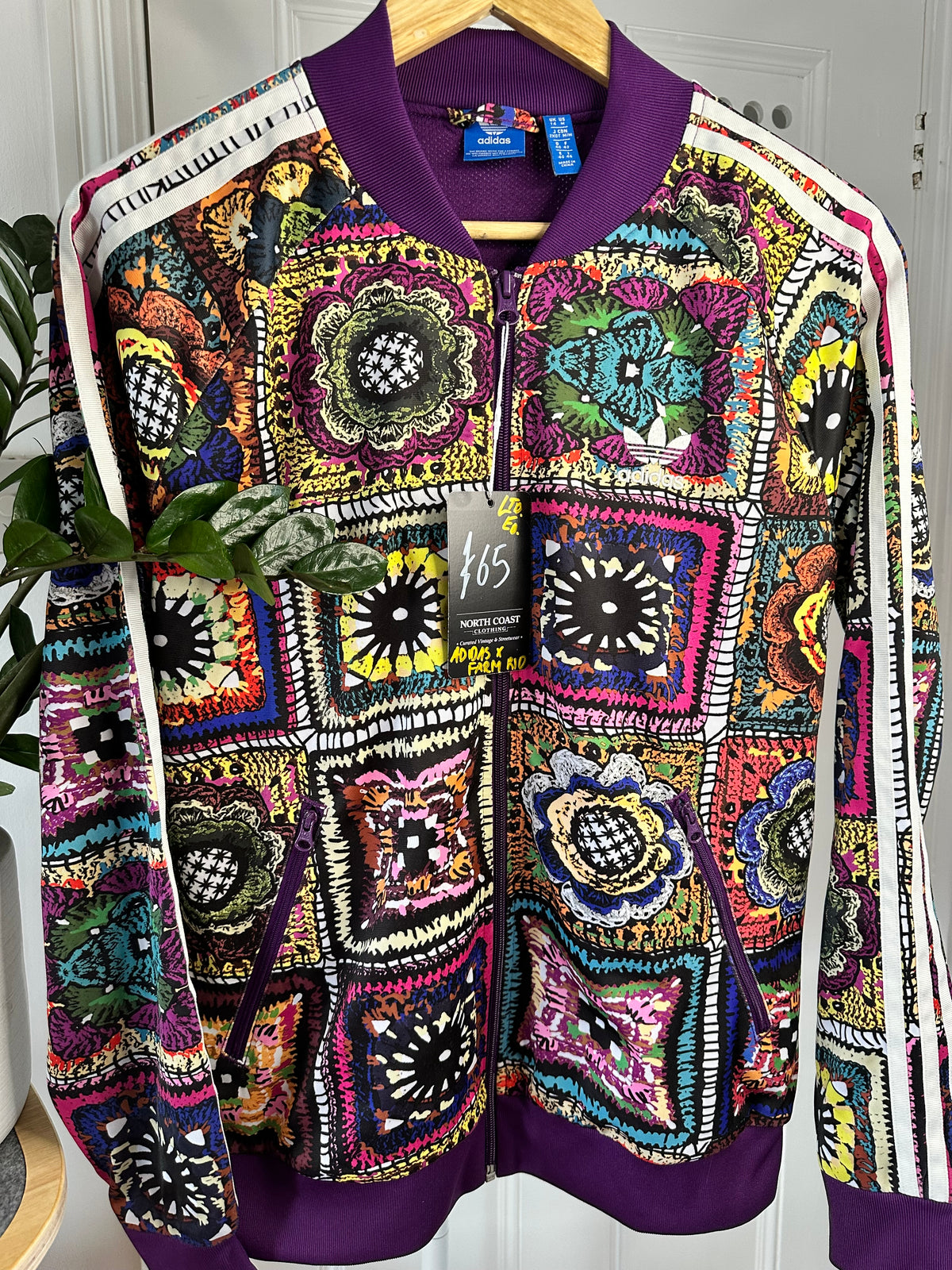 Adidas Originals x Farm Rio Crochet Print Track Jacket – UK 14