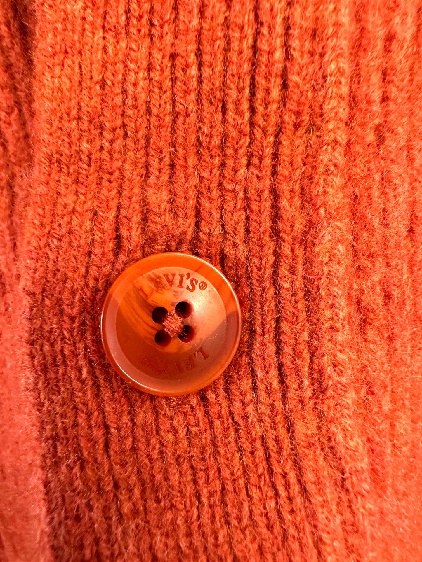 Levi’s Knitted Orange Sweater Vest - Small