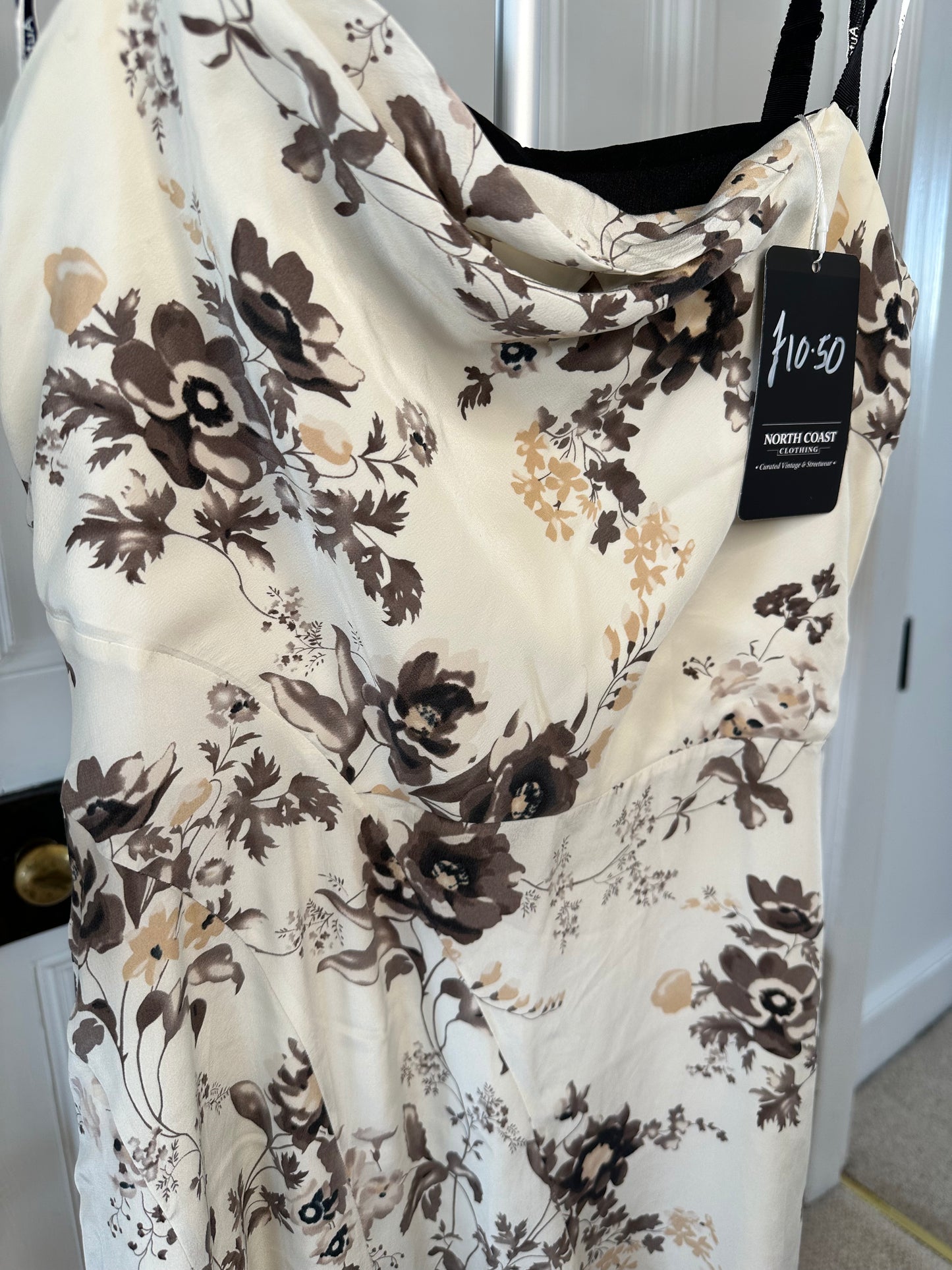 Autograph Summer Midi Dress Size 10 - Cream and Floral Design