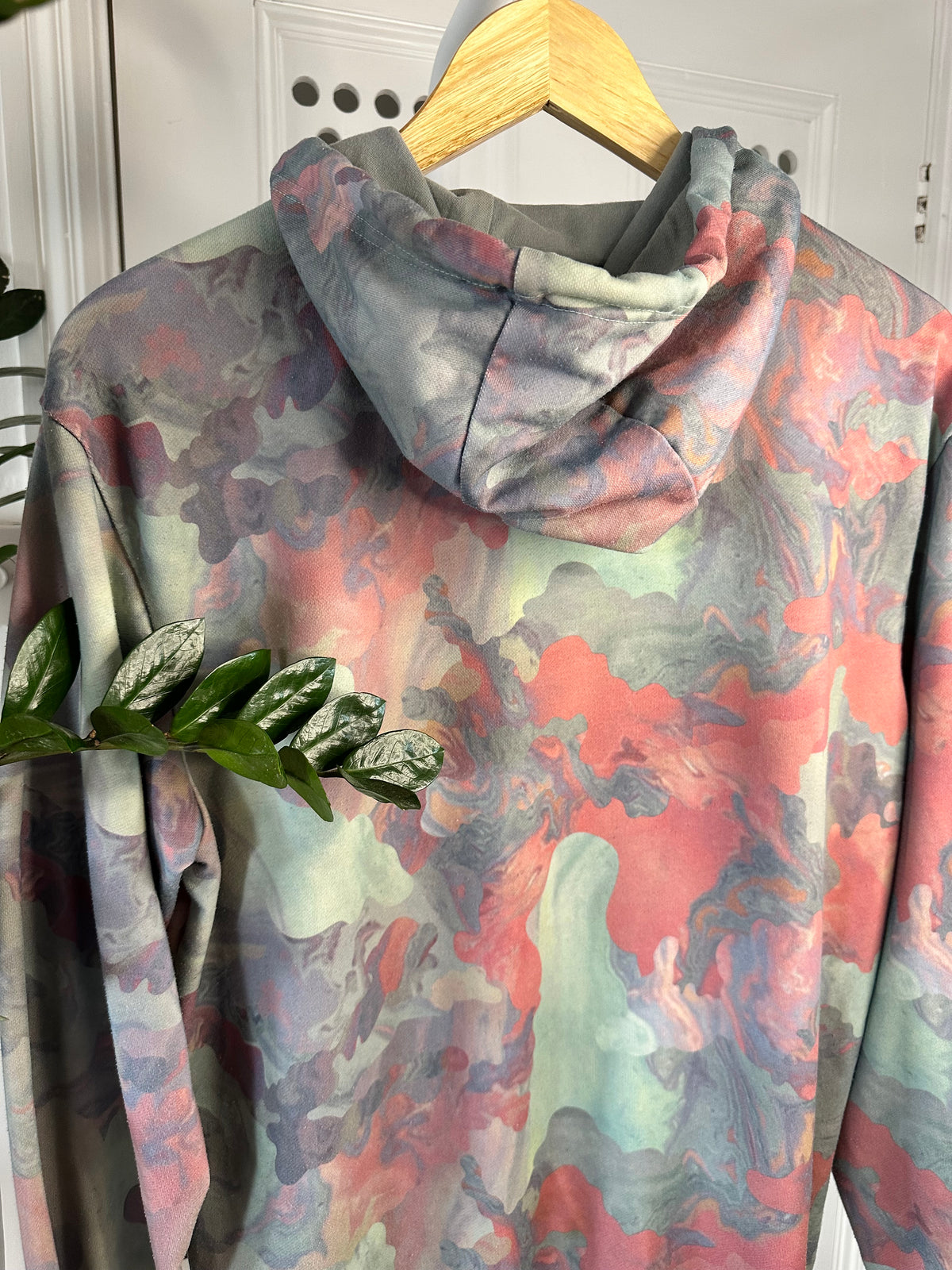 Adidas Originals Marble Print Trefoil Hoodie – UK 8 / Relaxed Fit Up to UK 12
