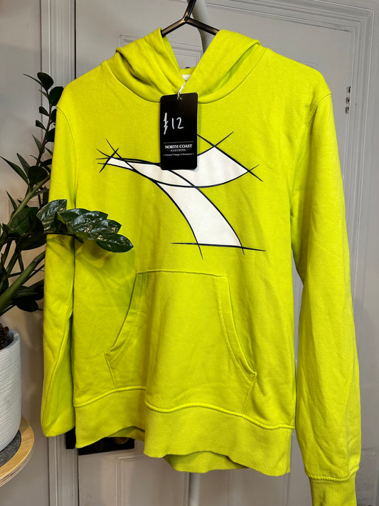 Diadora Bright Lime Green Hoodie - Size XL