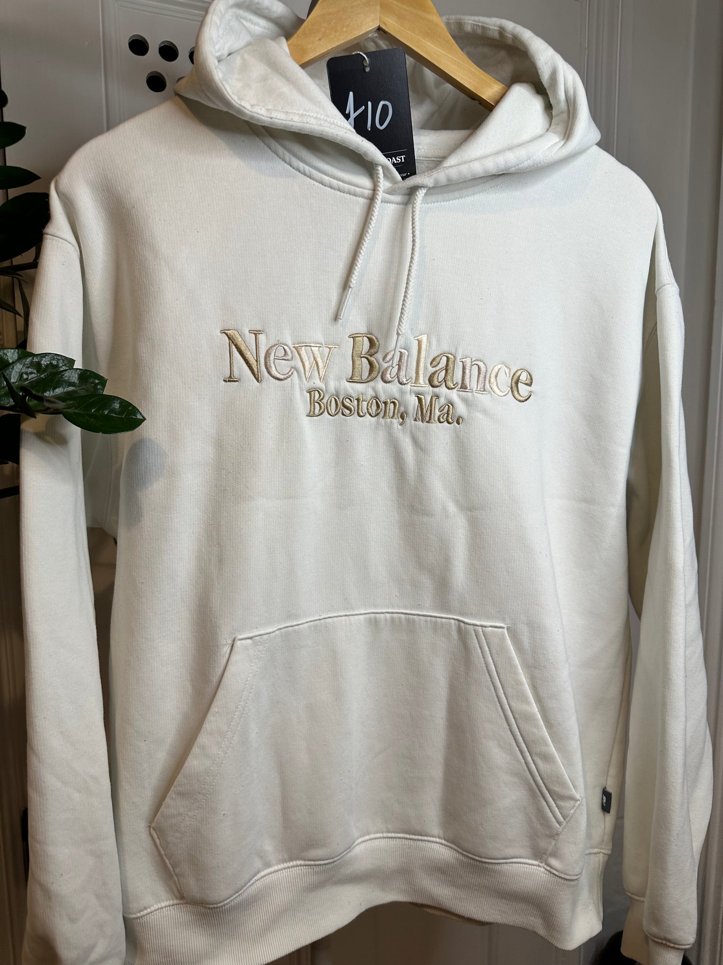 New Balance Cream Hoodie - XS/S Relaxed Fit