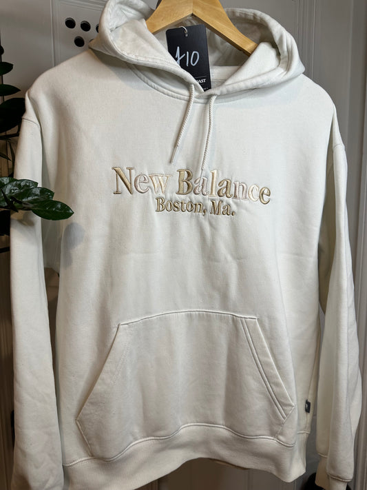New Balance Cream Hoodie - XS/S Relaxed Fit