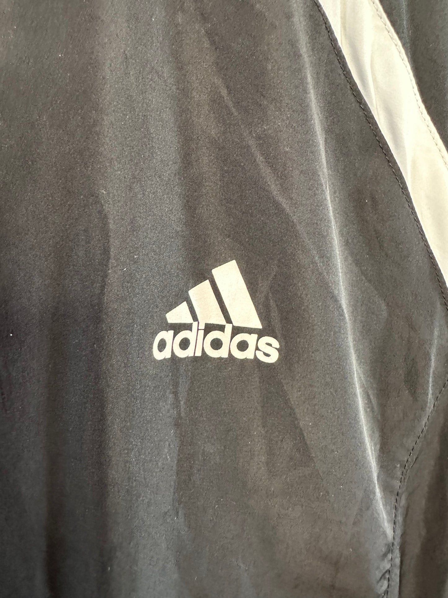 Adidas Black Track Jacket Full Zip - Medium Relaxed Fit