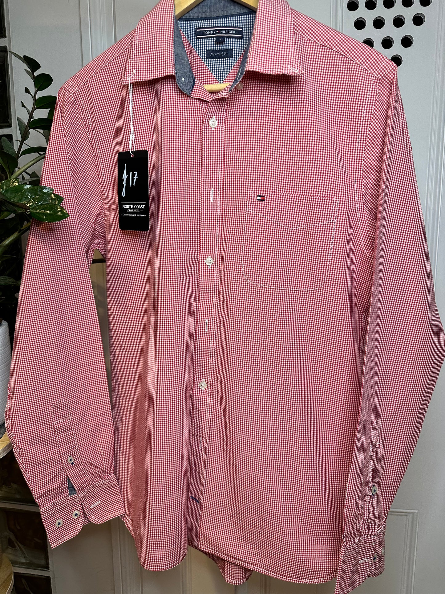 Tommy Hilfiger Red /White Gingham Shirt - Men’s Small