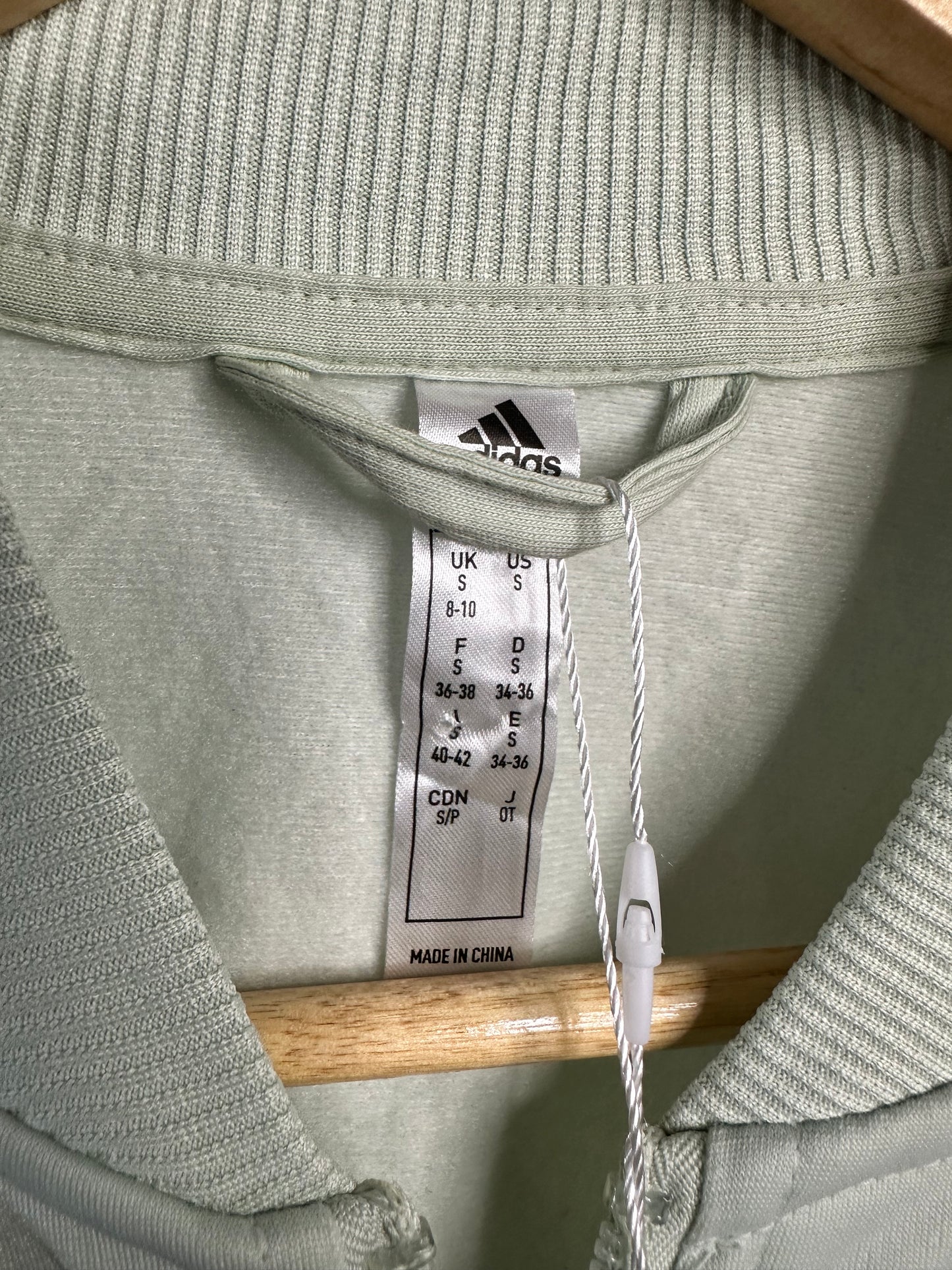 Adidas Pale Green Mint Track Jacket -  Women’s Fitted Small