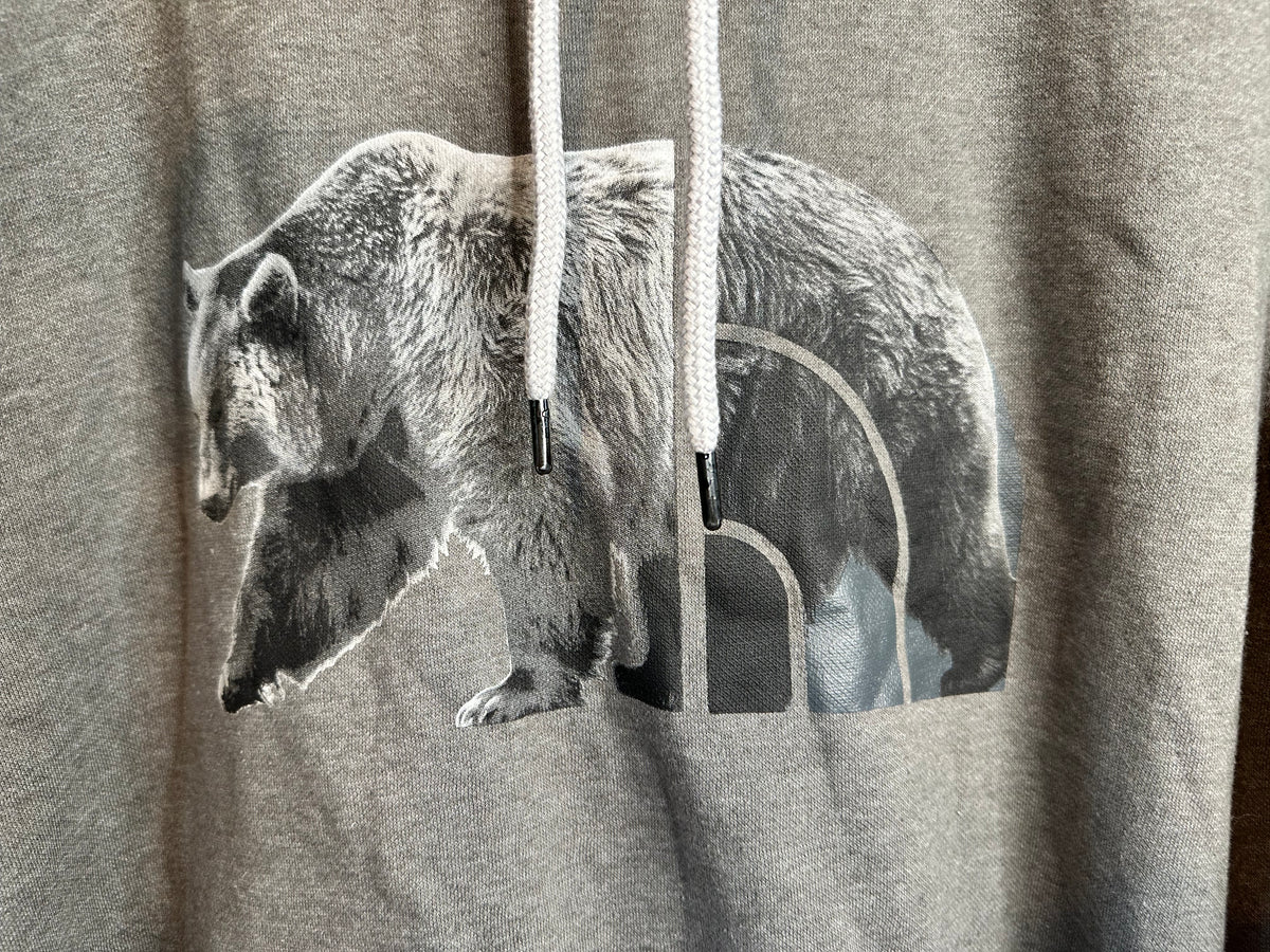 The North Face Bear Graphic Hoodie – Grey – Men’s Large