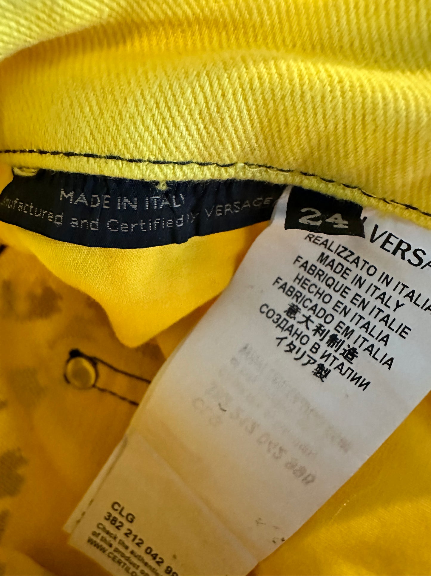 Versace Leopard Print Jeans 28 Waist 32 Leg