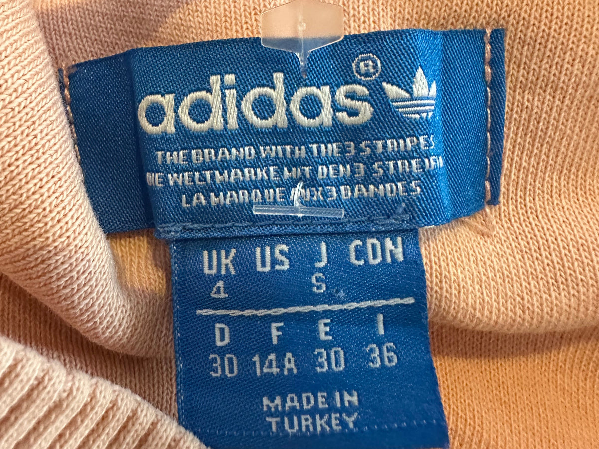 Adidas Originals Oversized Trefoil Hoodie – Peach / Multi – XS