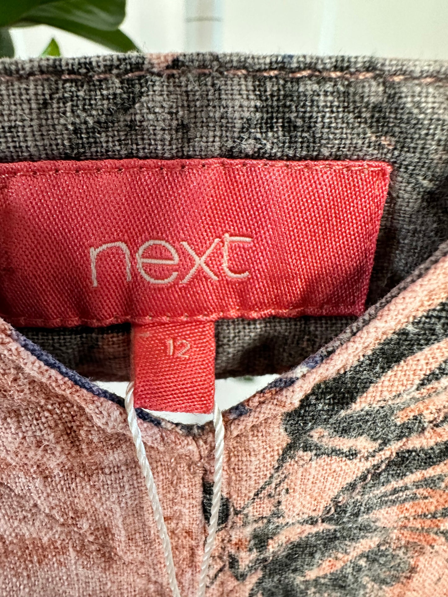 Next Linen A-Line Summer Dress - Size 12
