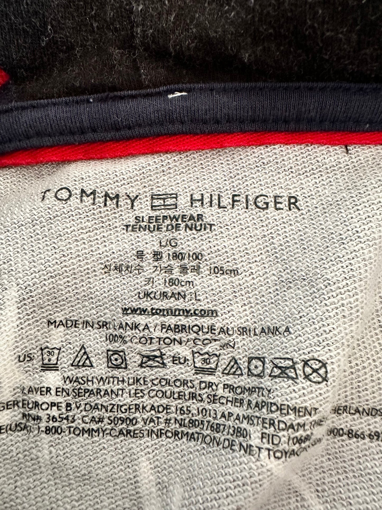 Tommy Hilfiger Black Logo’d Hoodie Women’s Large