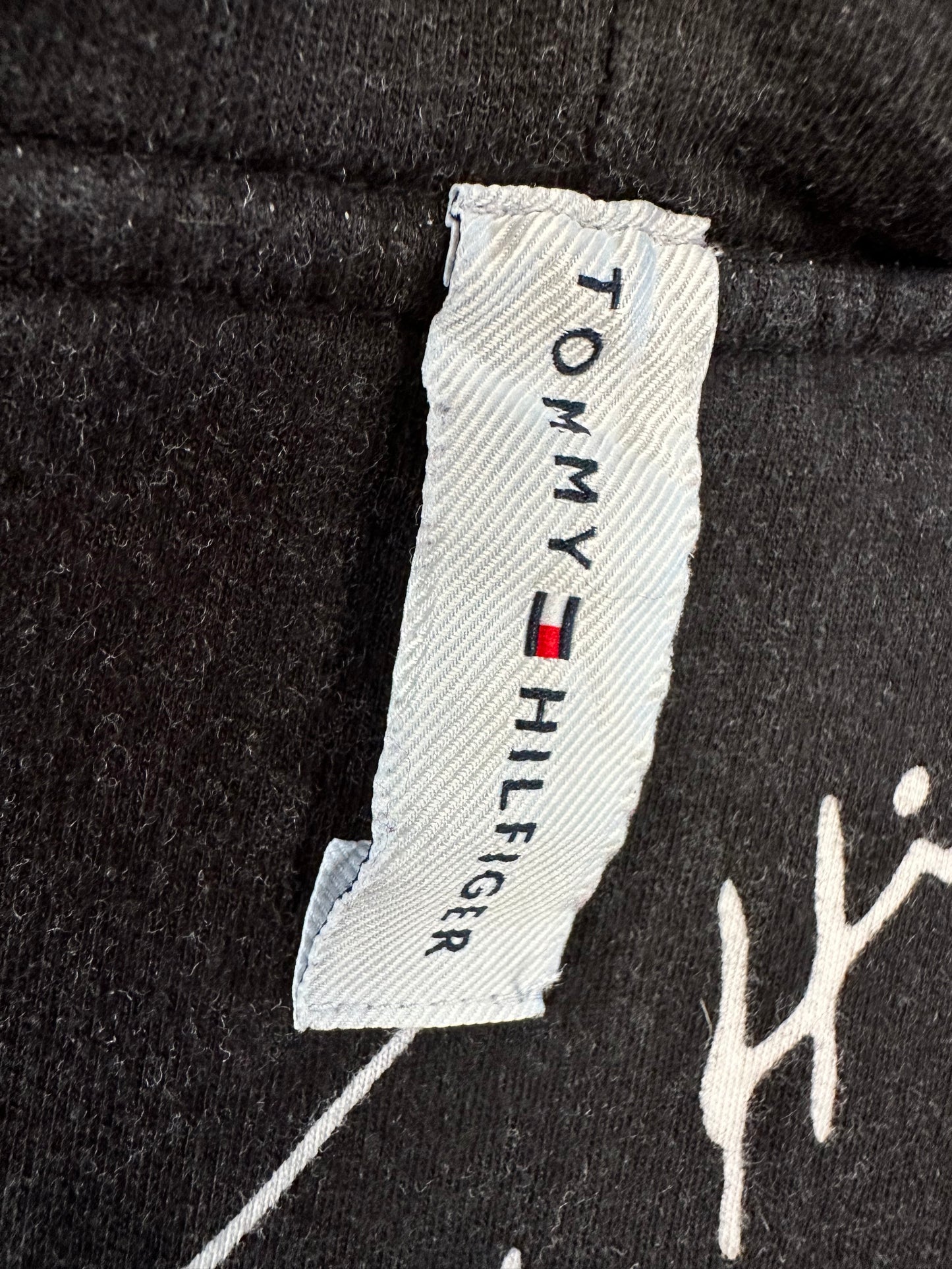 Tommy Hilfiger Black Logo’d Hoodie Women’s Large