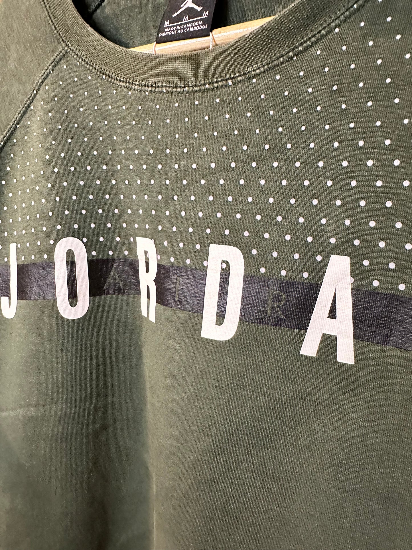 Nike Air Jordan Sweatshirt Jumper in Green - Size Medium